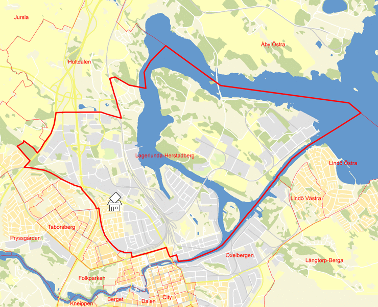 Karta över Lagerlunda-Herstadberg