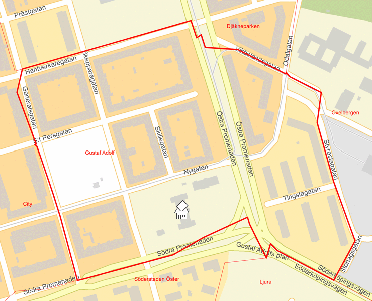 Karta över Gustaf Adolf