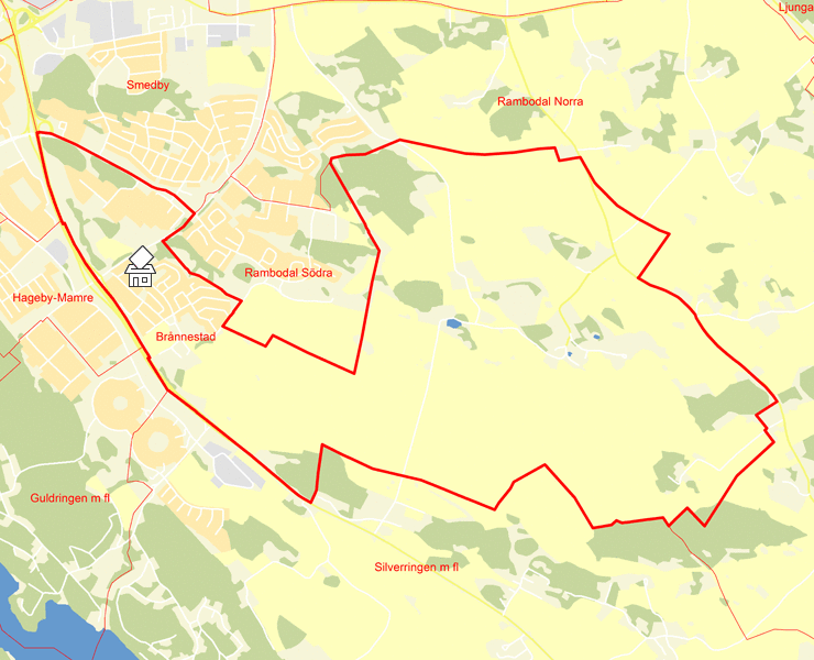 Karta över Brånnestad