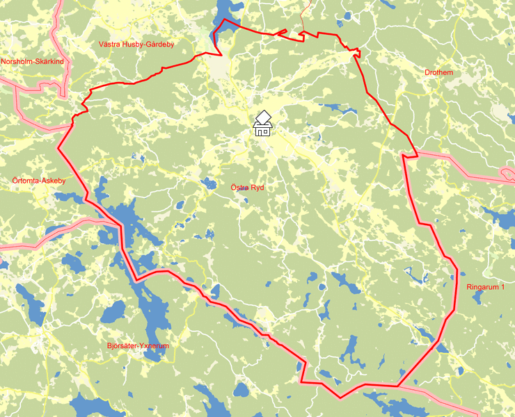 Karta över Östra Ryd