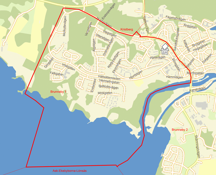 Karta över Brunneby 1