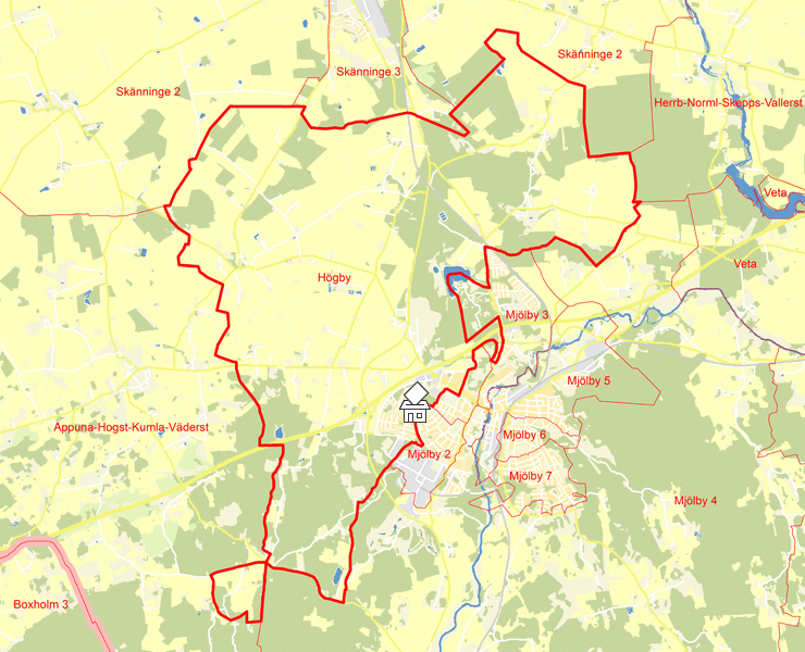 Karta över Högby