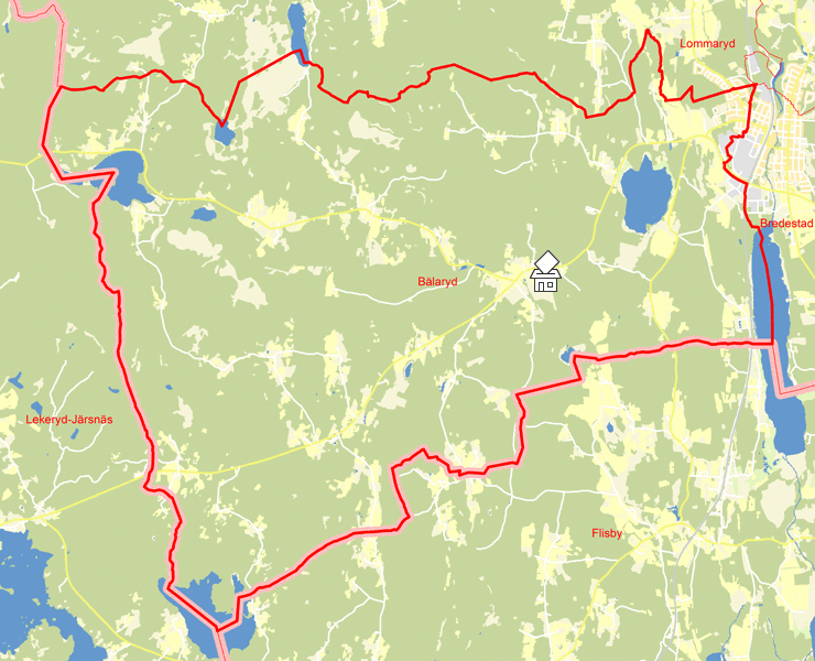 Karta över Bälaryd