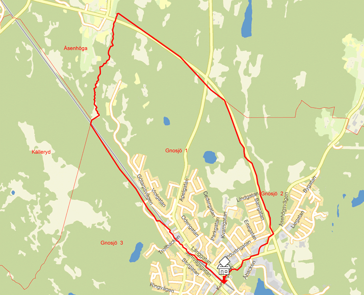 Karta över Gnosjö  1