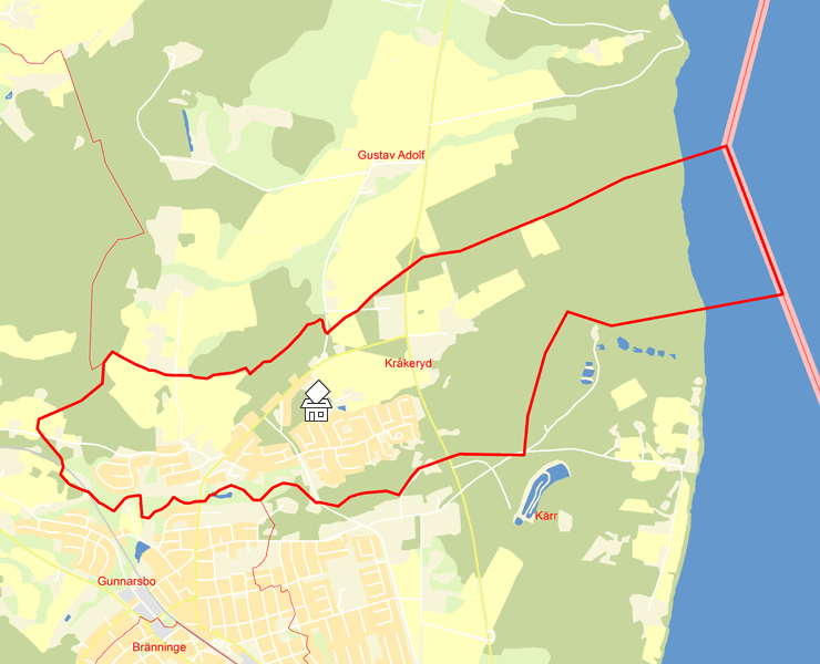 Karta över Kråkeryd