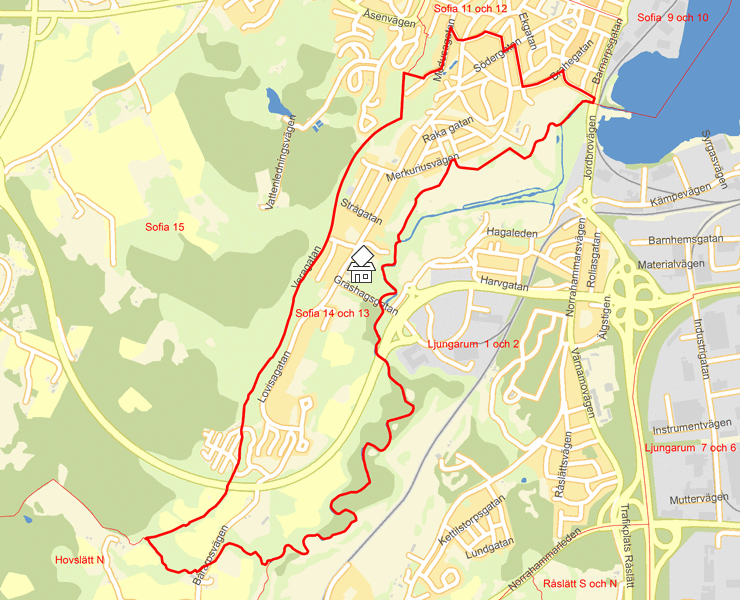 Karta över Sofia 14 och 13