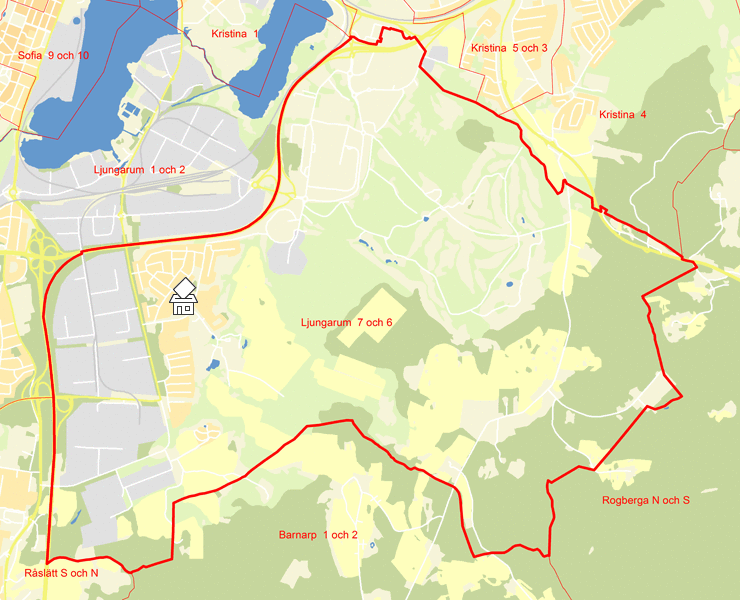 Karta över Ljungarum  7 och 6