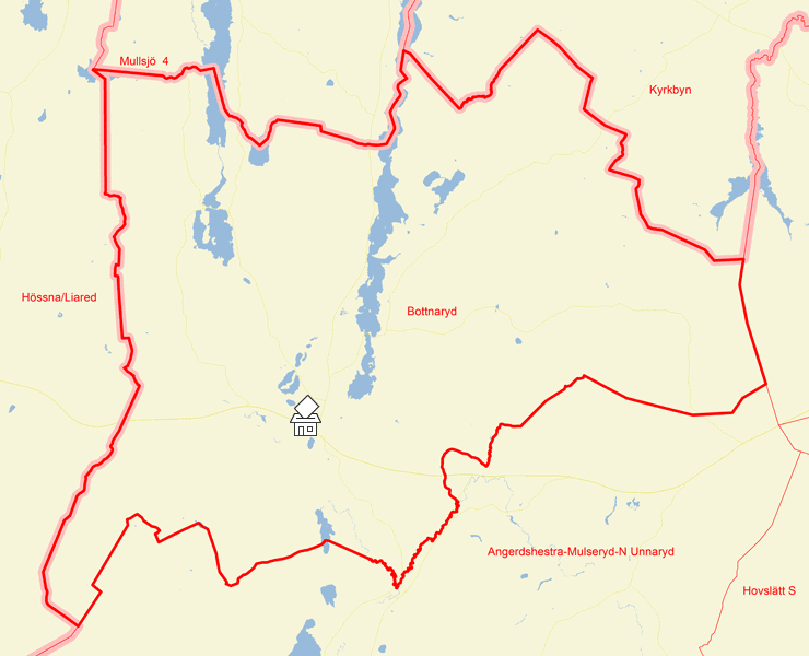 Karta över Bottnaryd