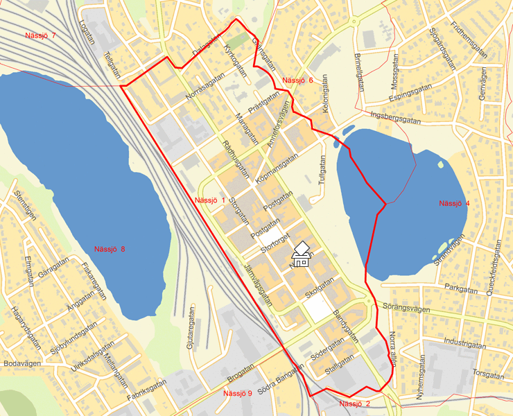 Karta över Nässjö  1