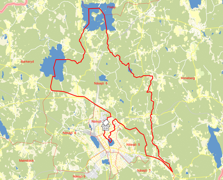 Karta över Nässjö  6