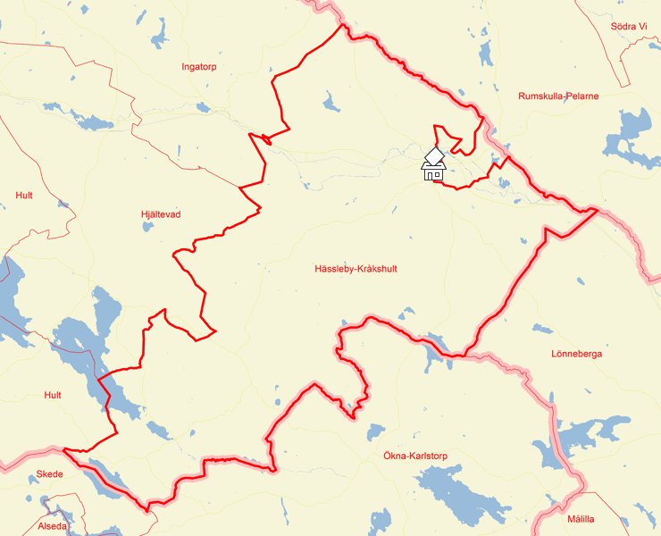 Karta över Hässleby-Kråkshult