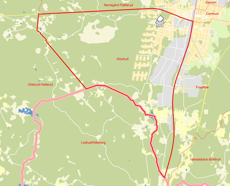 Karta över Klöxhult