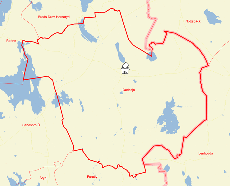 Karta över Dädesjö