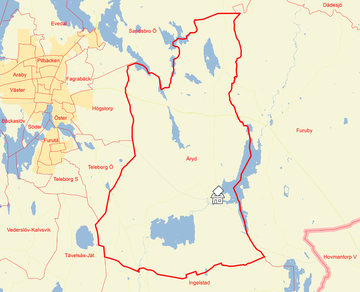 Karta över Åryd