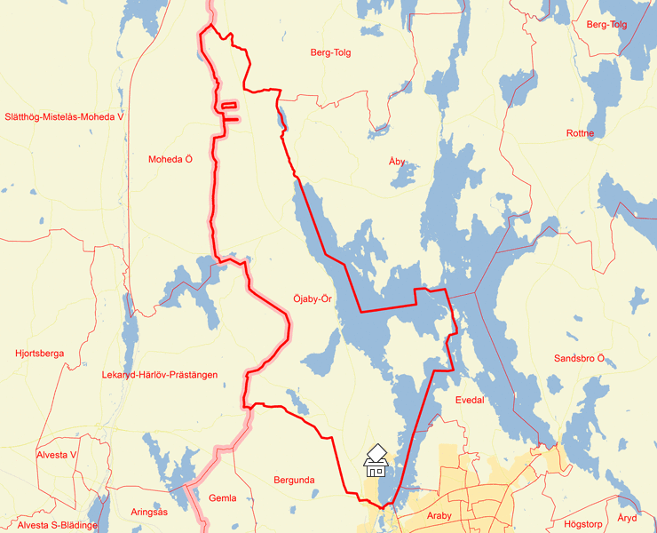 Karta över Öjaby-Ör