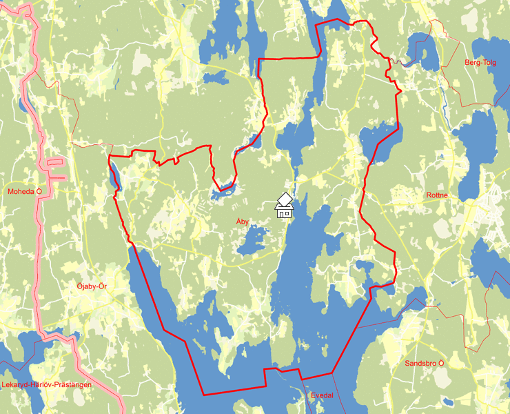 Karta över Åby