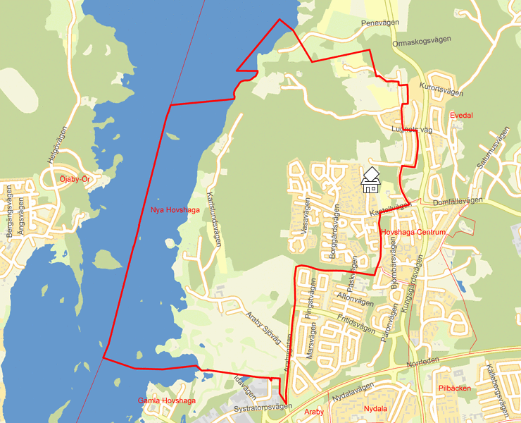 Karta över Nya Hovshaga