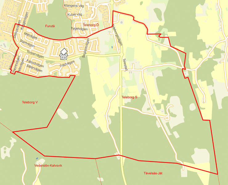Karta över Teleborg S