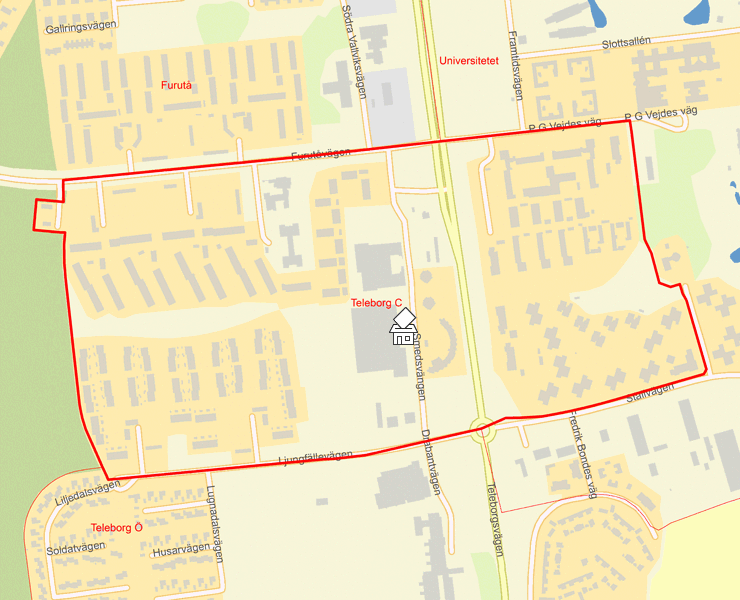 Karta över Teleborg C