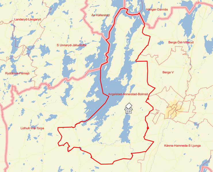 Karta över Angelstad-Annerstad-Bolmsö