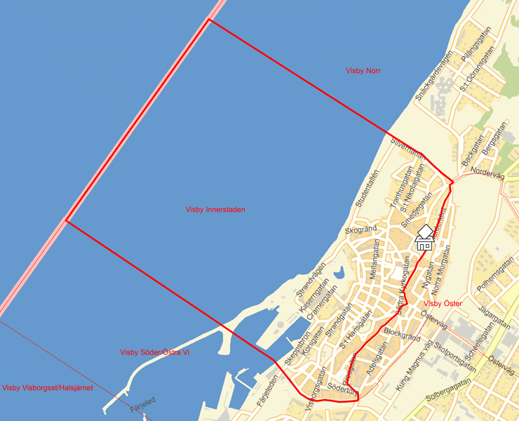 Karta över Visby Innerstaden
