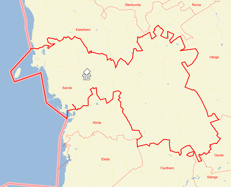 Karta över Sanda
