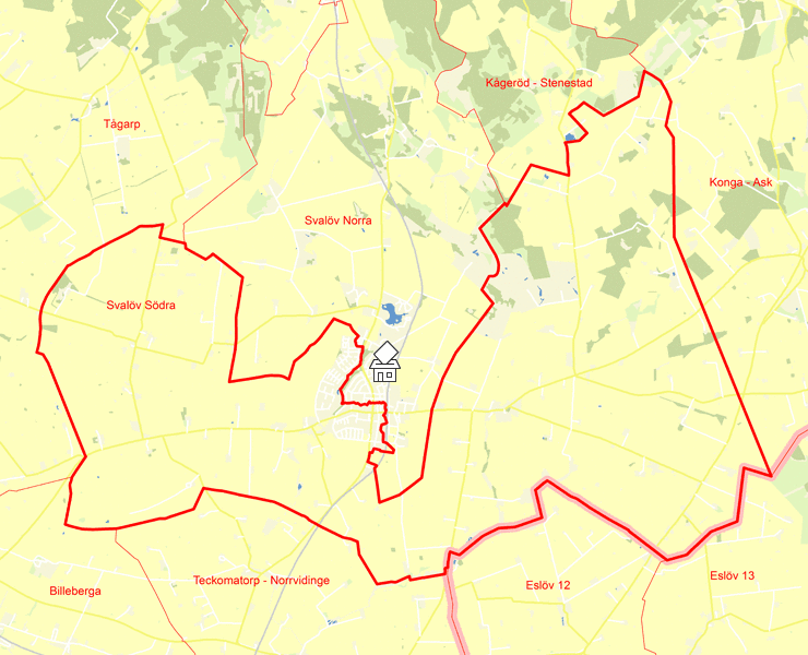 Karta över Svalöv Södra