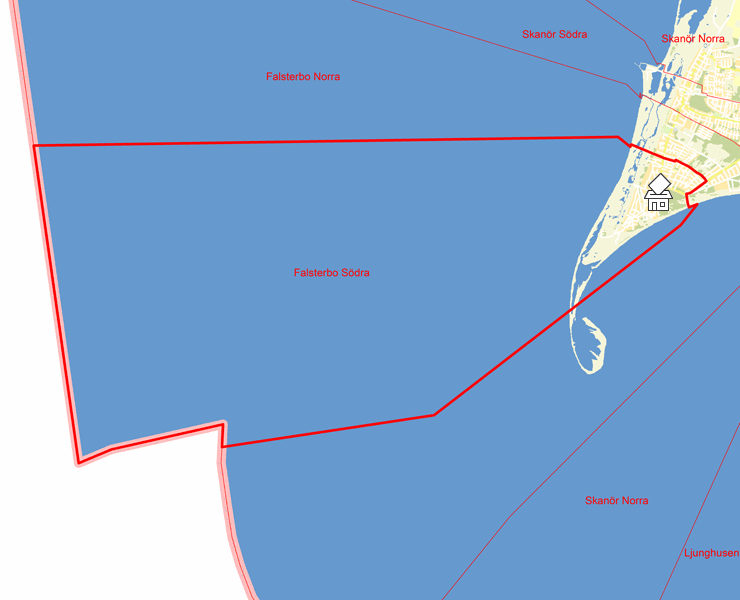 Karta över Falsterbo Södra