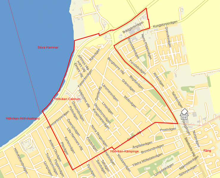 Karta över Höllviken Centrum