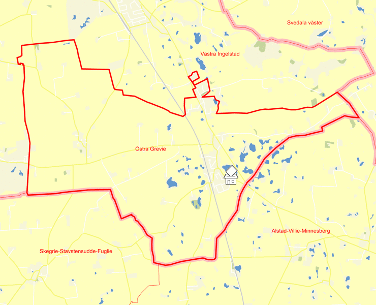 Karta över Östra Grevie