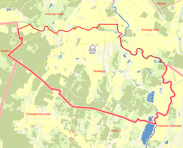 Karta över Hanaskog