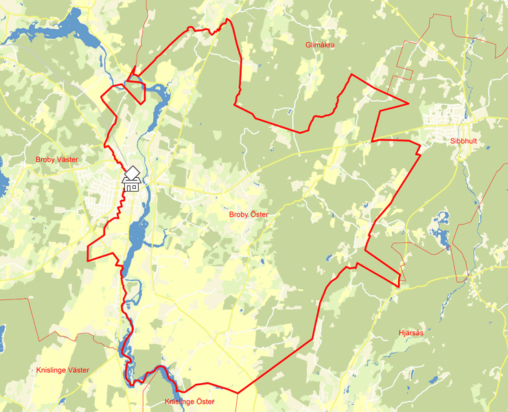 Karta över Broby Öster