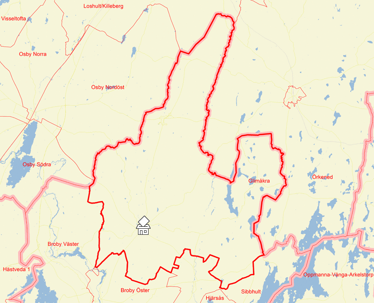 Karta över Glimåkra