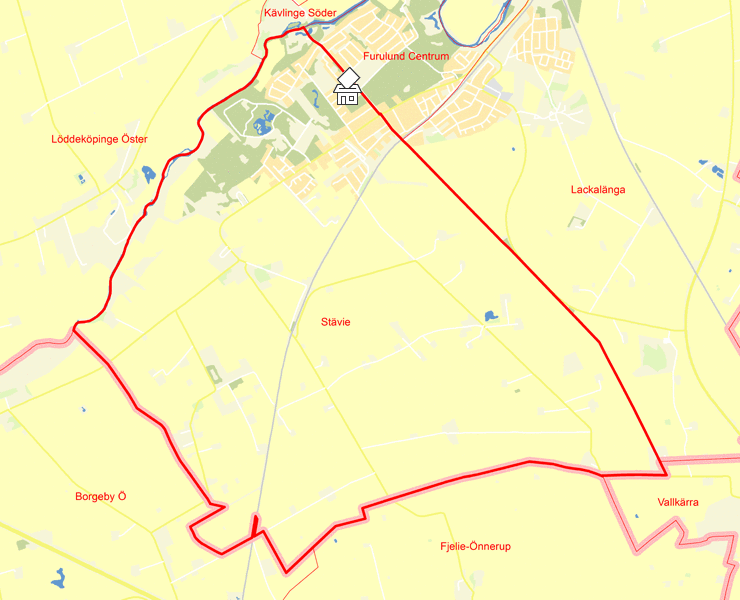 Karta över Stävie