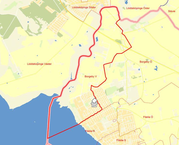 Karta över Borgeby V