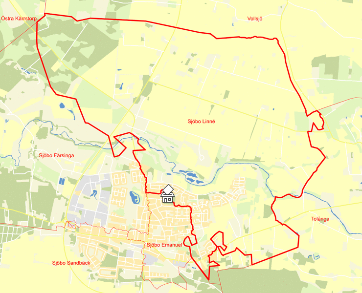 Karta över Sjöbo Linné
