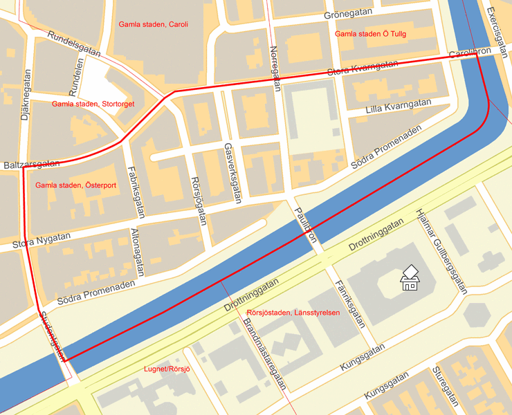 Karta över Gamla staden, Österport