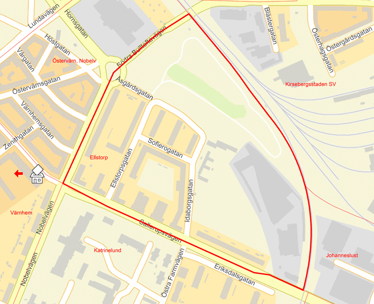 Karta över Ellstorp