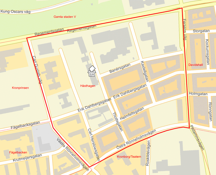 Karta över Hästhagen