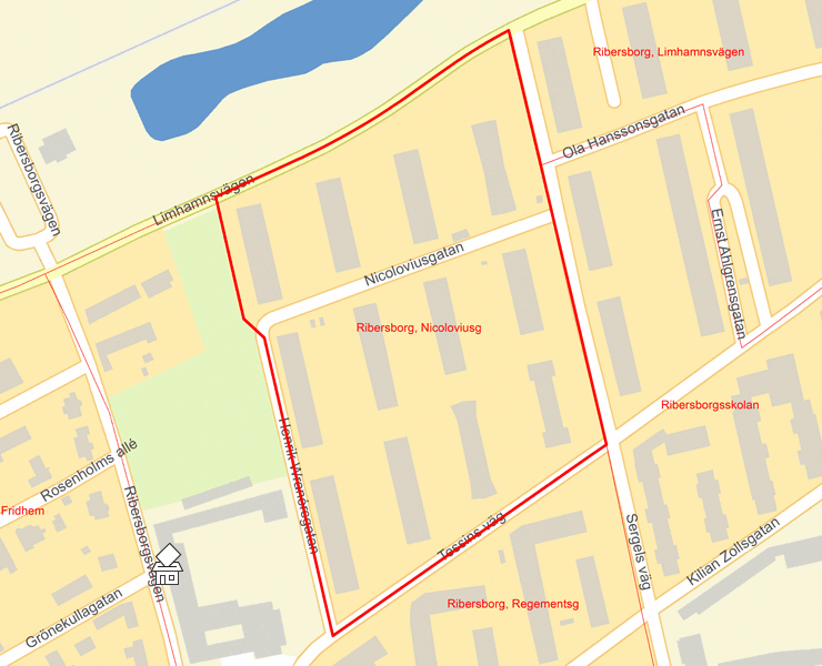 Karta över Ribersborg, Nicoloviusg