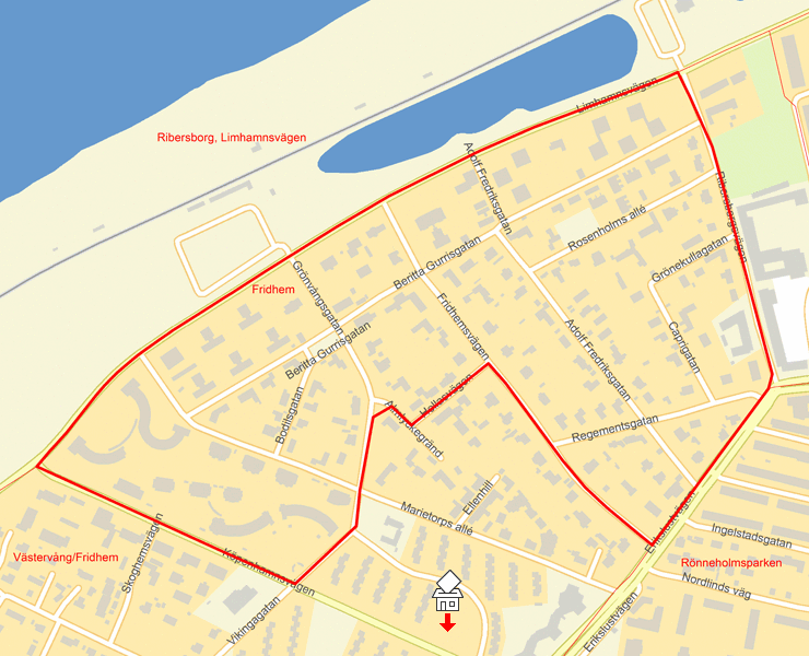 Karta över Fridhem