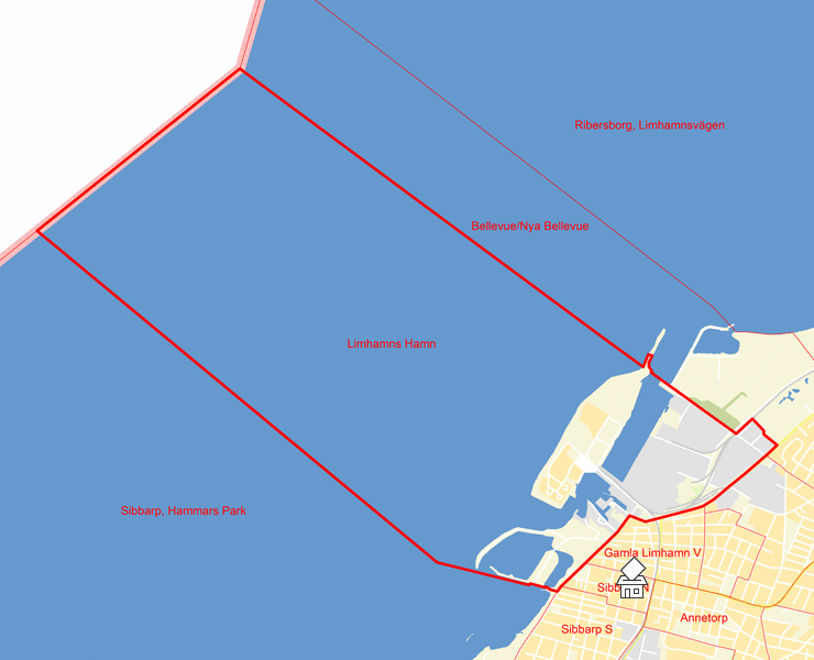 Karta över Limhamns Hamn