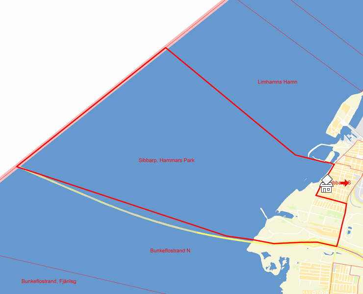 Karta över Sibbarp, Hammars Park