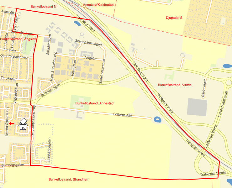 Karta över Annestad