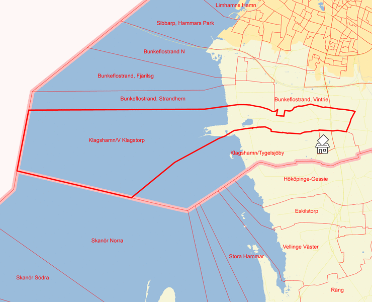 Karta över Klagshamn/V Klagstorp