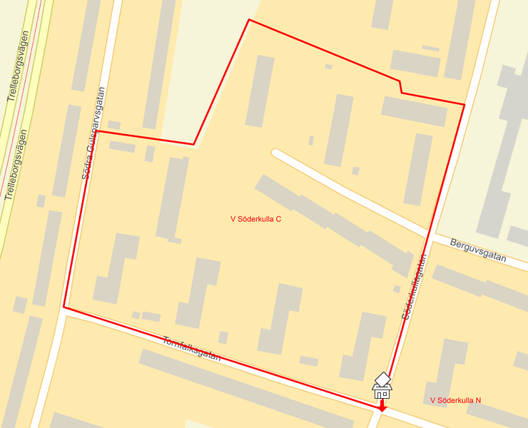 Karta över V Söderkulla Centrum