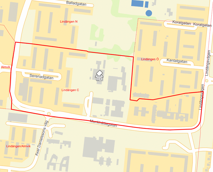Karta över Lindängen Centrum