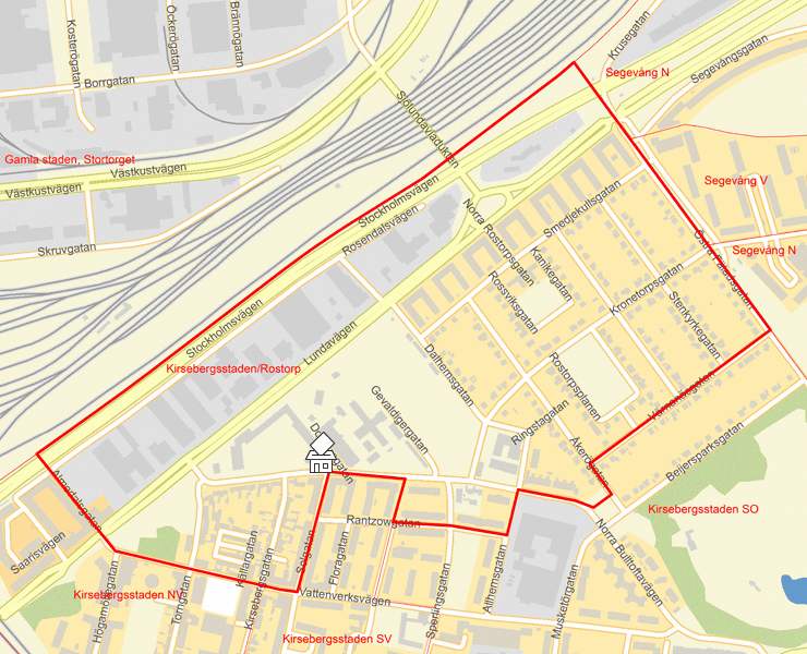 Karta över Kirsebergsstaden/Rostorp