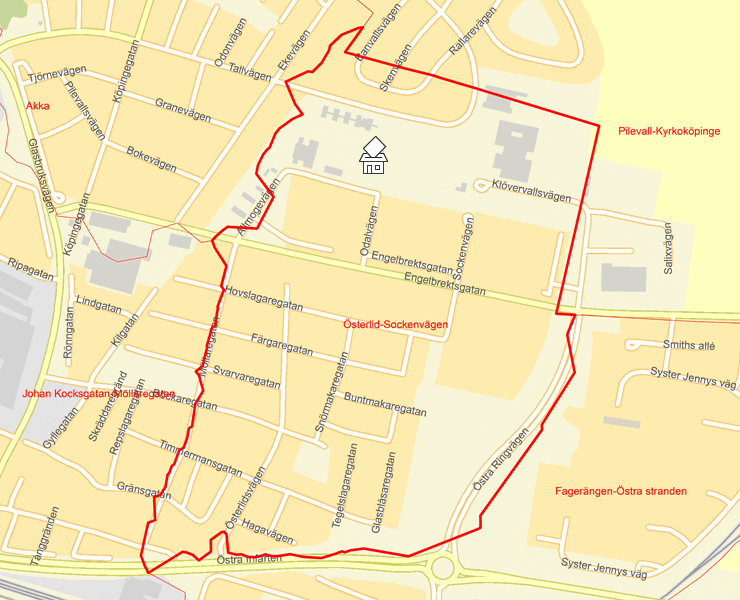 Karta över Österlid-Sockenvägen