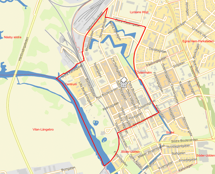 Karta över Centrum